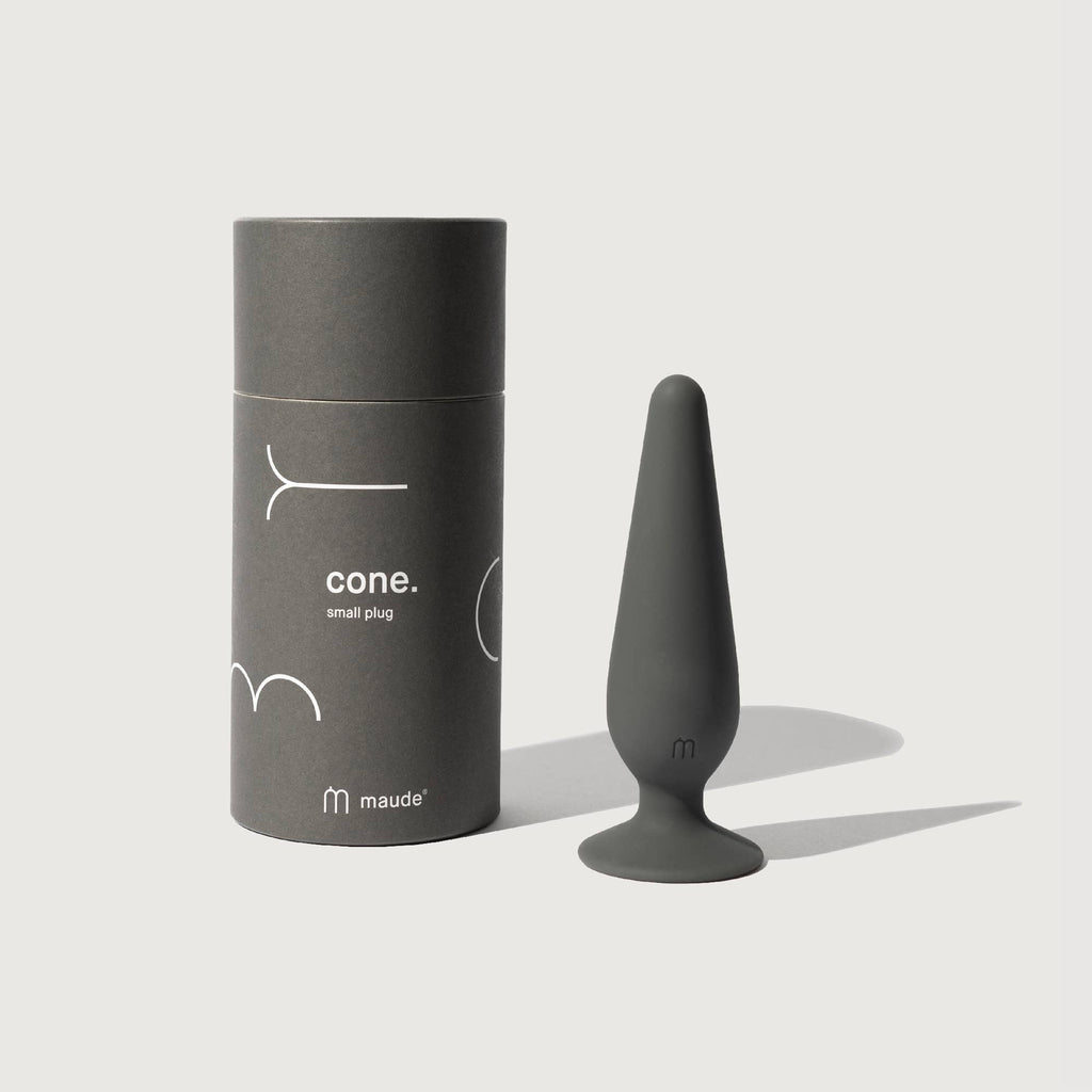Cone, charcoal - small silicone plug