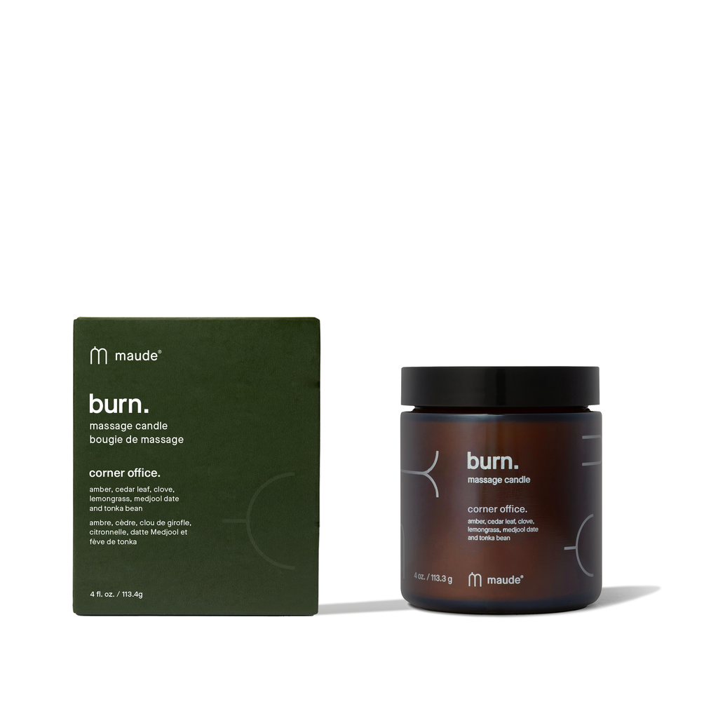 Burn Corner Office - massage oil candle