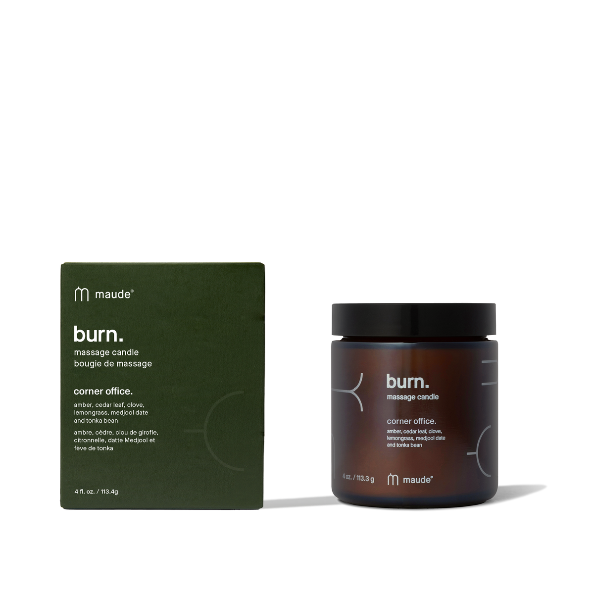 Burn Corner Office - massage oil candle