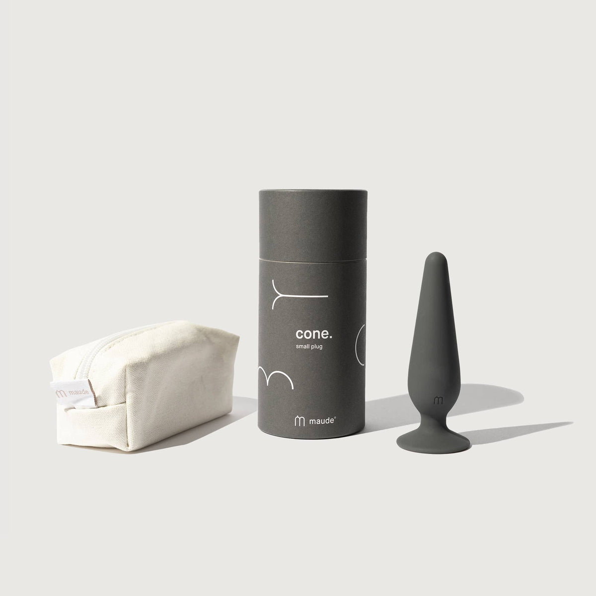 Cone, charcoal - small silicone plug