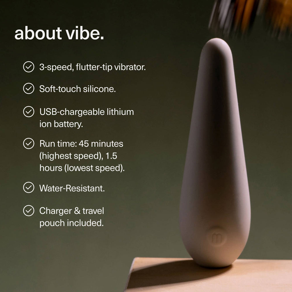 Vibe - sex toy, 3-speed vibrator, grey, adult gifts.