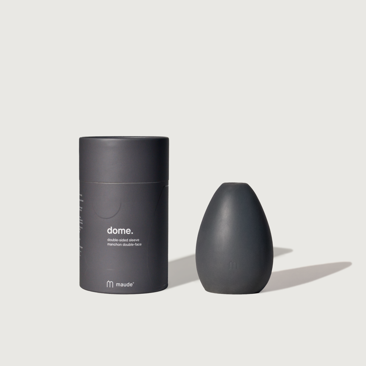Dome, sex toy, multi-textured sleeve, charcoal, adult gifts.