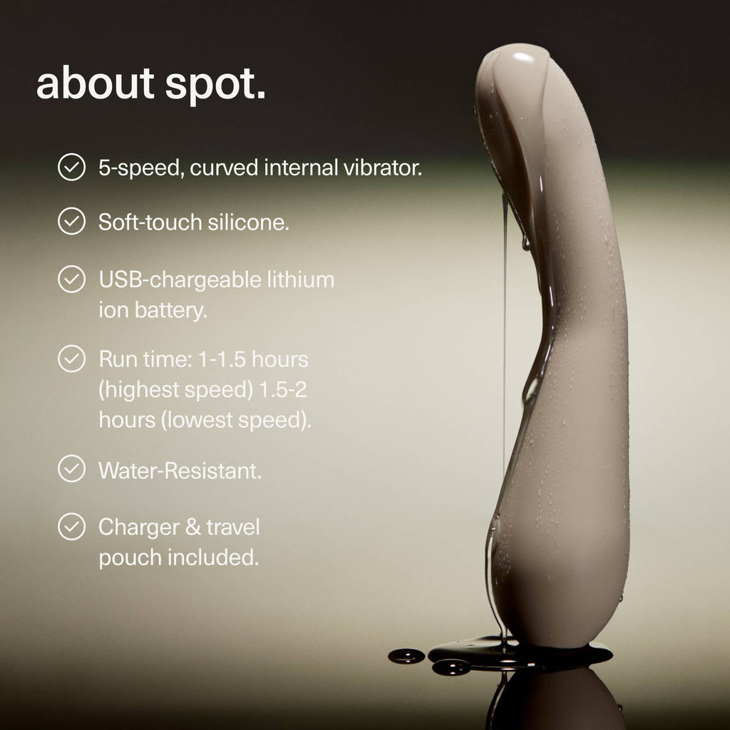 Spot - sex toy, 5-speed vibrator, grey, adult gifts.