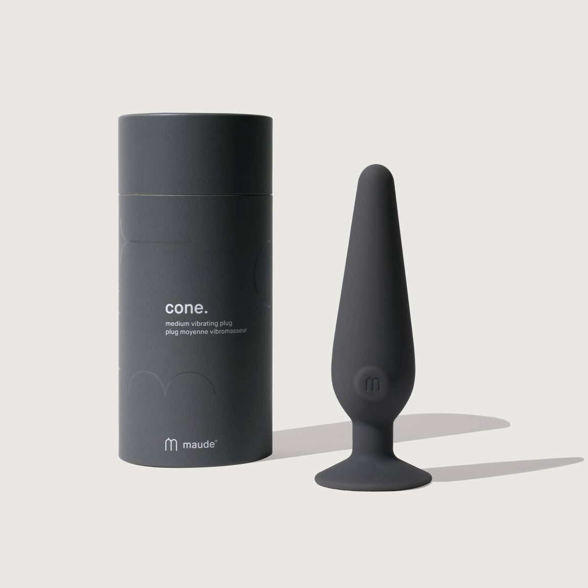 Cone -sex toy, 3-speed vibrating plug, charcoal, adult gift.