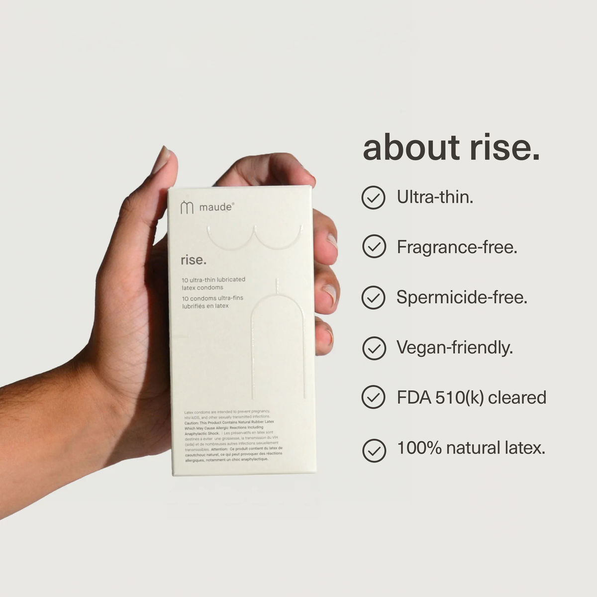 Rise - Travel pack: 3 ultra-thin latex condoms