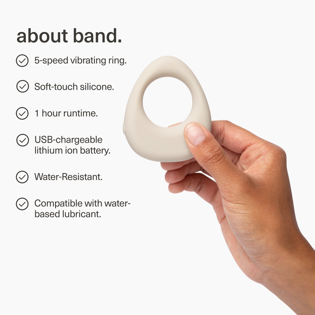 Band - sex toy, vibrating ring, grey, adult gifts.