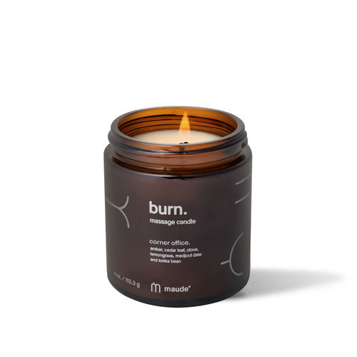 Burn Corner Office - massage oil candle